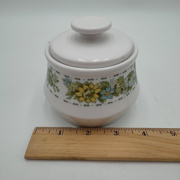 Vintage Noritake Springfield Progression China Sugar Bowl, Lid, Floral Sunflower - Picture 9 of 9